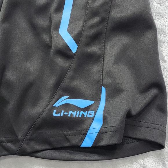 LI-Ning Shorts Mens China 4XL US XL Black Blue Badminton Sports Athletic Pockets - Picture 9 of 10